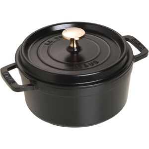 STAUB Assadeira de ferro fundido esmaltado - 18cm, 1,7L - Redonda, Preta STAUB Assadeira de ferro fundido esmaltado - 18cm, 1,7L - Redonda, Preta