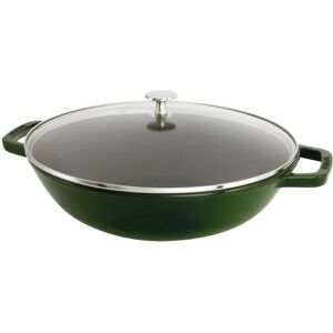 Staub Basil Green 30cm Enamel Cast Iron Cookware - Cookware Staub Basil Green 30cm Enamel Cast Iron Cookware - Cookware
