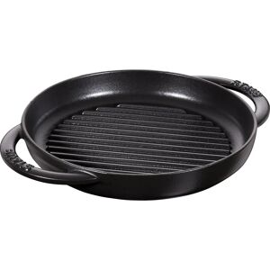 Staub Cast Iron Round Grill Pan - Black - Frying Pan Staub Cast Iron Round Grill Pan - Black - Frying Pan