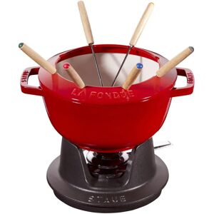Staub Körsbär Fondue Set - 2,3L, 6 gafflar, elektrisk kompatibel Staub Körsbär Fondue Set - 2,3L, 6 gafflar, elektrisk kompatibel