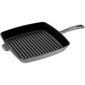 Staub Square Cast Iron Grill Pan - 30cm Grey Staub Square Cast Iron Grill Pan - 30cm Grey