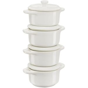 Conjunto de 4 mini cazuelas de cerámica Staub - Marfil - Juego de Ollas Conjunto de 4 mini cazuelas de cerámica Staub - Marfil - Juego de Ollas