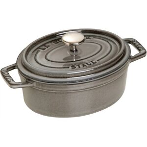 Staub La Cocotte 15 cm, oval, Grau, Gusseisen, Induktion geeignet Staub La Cocotte 15 cm, oval, Grau, Gusseisen, Induktion geeignet