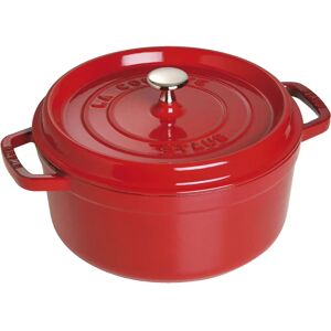 Staub Ronde Cocotte en Fonte Émaillée - 24cm, Cerise - Casserole en fonte avec couvercle Staub Ronde Cocotte en Fonte Émaillée - 24cm, Cerise - Casserole en fonte avec couvercle