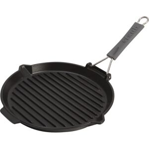 Staub Cast Iron Round Grill Pan - Black - Grill Pan Staub Cast Iron Round Grill Pan - Black - Grill Pan