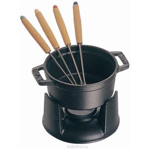 Set Fondue Mini Nero Staub - Fonduta Set Fondue Mini Nero Staub - Fonduta