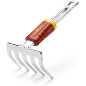 Petite râteau à fleurs OUTILS WOLF - 5 dents - manche interchangeable - Publicité Petite râteau à fleurs OUTILS WOLF - 5 dents - manche interchangeable - Publicité
