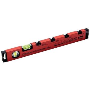 SAM OUTILLAGE - Niveau pour électricien - 43 cm - 4 repères SAM OUTILLAGE - Niveau pour électricien - 43 cm - 4 repères