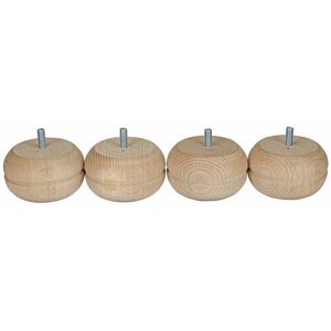 Pieds de Meuble en Hêtre - 4 pièces, 5cm, Blanc / Beige / Naturel - Pieds - Publicité Pieds de Meuble en Hêtre - 4 pièces, 5cm, Blanc / Beige / Naturel - Pieds - Publicité