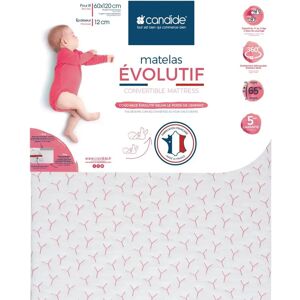 Matelas bébé Candide Évolutif - Réversible, 2 Faces, Fabriqué en France Matelas bébé Candide Évolutif - Réversible, 2 Faces, Fabriqué en France