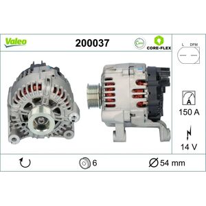 VALEO 200037 Laturigeneraattori - 14V, 150A, BMW, X3, 3-sarja, 6 Ribs, V-remmi VALEO 200037 Laturigeneraattori - 14V, 150A, BMW, X3, 3-sarja, 6 Ribs, V-remmi