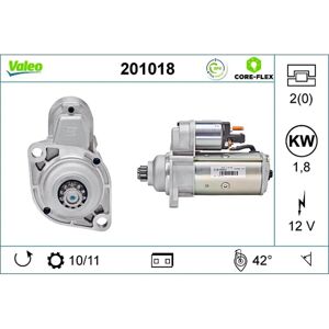 VALEO 201018 Käynnistin - 12V 1,8kW, Yhteensopiva VW, Audi, Seat VALEO 201018 Käynnistin - 12V 1,8kW, Yhteensopiva VW, Audi, Seat
