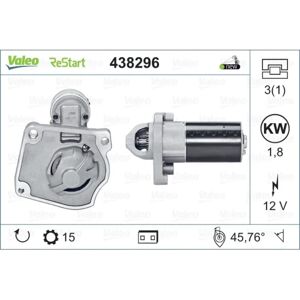 Valeo 438296 Startmotor 1,8kW voor Citroën & Peugeot met Stop&Start Valeo 438296 Startmotor 1,8kW voor Citroën & Peugeot met Stop&Start
