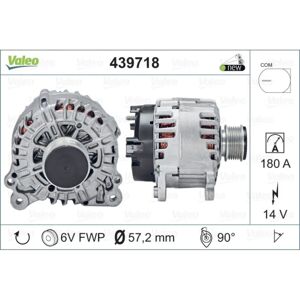 Alternador Valeo 180A - Generador para VW, Skoda, Seat, Audi, 14V, 6-rib, montaje en 4 puntos Alternador Valeo 180A - Generador para VW, Skoda, Seat, Audi, 14V, 6-rib, montaje en 4 puntos