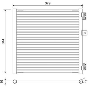 Valeo 822660 Alumiininen ilmastointikondensaattori - Auton osa Valeo 822660 Alumiininen ilmastointikondensaattori - Auton osa