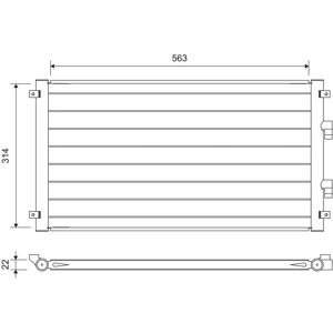 VALEO 822755 Alumiininen Ilmastointikondensaattori - Auton Varaosa VALEO 822755 Alumiininen Ilmastointikondensaattori - Auton Varaosa