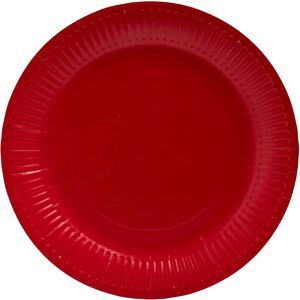 PRONAPPE 20 Assiettes en carton rondes 23cm - Rouge PRONAPPE 20 Assiettes en carton rondes 23cm - Rouge
