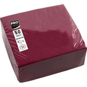 Serviettes cocktail PRONAPPE Bordeaux - 50 pièces Micro-gaufré 2 couches 20x20cm Serviettes cocktail PRONAPPE Bordeaux - 50 pièces Micro-gaufré 2 couches 20x20cm