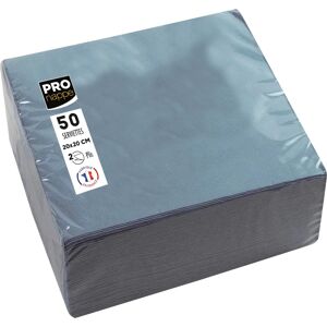 Serviettes cocktail micro-gaufrées grises PRONAPPE - 50 pièces - Publicité Serviettes cocktail micro-gaufrées grises PRONAPPE - 50 pièces - Publicité