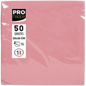 PRONAPPE SV622041I Serviettes en papier - Rose - 50 pcs - Publicité PRONAPPE SV622041I Serviettes en papier - Rose - 50 pcs - Publicité