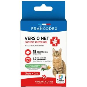 Francodex Vermifuge pour Chat et Chaton - 15 Comprimés - Publicité Francodex Vermifuge pour Chat et Chaton - 15 Comprimés - Publicité