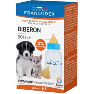 Francodex Fles voor honden en katten - 120 ml - Onbreekbaar, Ftalaatvrij Francodex Fles voor honden en katten - 120 ml - Onbreekbaar, Ftalaatvrij