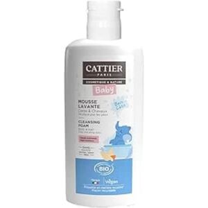 Espuma de limpeza orgânica para bebê CATTIER 150 ml para pele e cabelo Espuma de limpeza orgânica para bebê CATTIER 150 ml para pele e cabelo