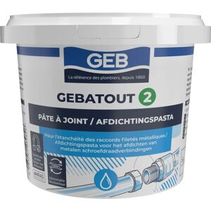GEB GEBATOUT 2 Pâte d'étanchéité - Raccords Métalliques - Publicité GEB GEBATOUT 2 Pâte d'étanchéité - Raccords Métalliques - Publicité