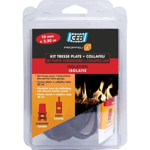 GEB Glasvezel Vlakke Gevlochten 10mm x 2,5m met Collafeu afdichtingslijm - Hittebestendig pakket GEB Glasvezel Vlakke Gevlochten 10mm x 2,5m met Collafeu afdichtingslijm - Hittebestendig pakket