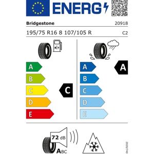 Bridgestone Duravis Van Winter 195/75 R16 107/105R - Pneus hiver - Publicité Bridgestone Duravis Van Winter 195/75 R16 107/105R - Pneus hiver - Publicité