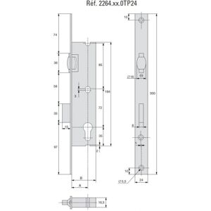 Stremler - 2264.45.0TP24 - 194mm - 7-19mm - 8mm - Serrure - Publicité Stremler - 2264.45.0TP24 - 194mm - 7-19mm - 8mm - Serrure - Publicité