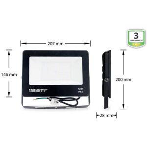 Groenovatie LED Floodlight 50W Waterdicht IP65 Neutraal Wit - Floodlight Groenovatie LED Floodlight 50W Waterdicht IP65 Neutraal Wit - Floodlight