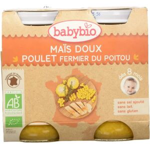 Babybio Petits pots Poulet fermier et maïs doux bio - 2x200g - Publicité Babybio Petits pots Poulet fermier et maïs doux bio - 2x200g - Publicité