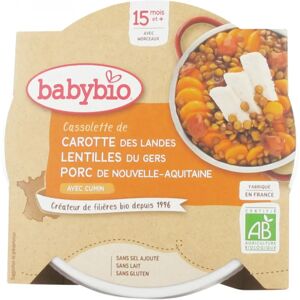 Repas bébé Carotte Porc Lentilles - Babybio - Publicité Repas bébé Carotte Porc Lentilles - Babybio - Publicité