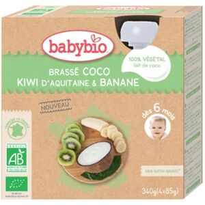 Babybio Kiwi Banane Lait de Coco - Alimentation bébé - 85g - Publicité Babybio Kiwi Banane Lait de Coco - Alimentation bébé - 85g - Publicité
