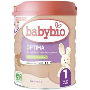 Babybio Optima 1 Lait pour bébé - Bio, français, 0-6 mois - Publicité Babybio Optima 1 Lait pour bébé - Bio, français, 0-6 mois - Publicité