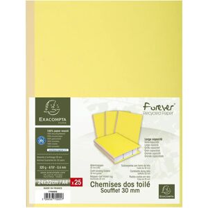 Chemise jaune Exacompta 30mm - Capacité 300 feuilles - Publicité Chemise jaune Exacompta 30mm - Capacité 300 feuilles - Publicité