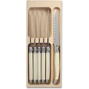 Laguiole Elfenbein 6-tlg Steakmesser-Set - Französische Handwerkskunst Laguiole Elfenbein 6-tlg Steakmesser-Set - Französische Handwerkskunst