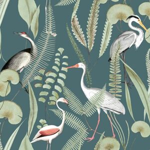 Muriva Kivu Birds Tropical Floral Wallpaper - Wallpaper Muriva Kivu Birds Tropical Floral Wallpaper - Wallpaper