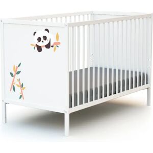 Cuna Panda en Madera Blanca 60x120 - Webaby Cuna Panda en Madera Blanca 60x120 - Webaby