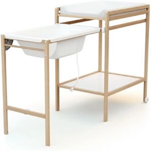 Table à langer AT4 en hêtre avec baignoire - Commode - Publicité Table à langer AT4 en hêtre avec baignoire - Commode - Publicité