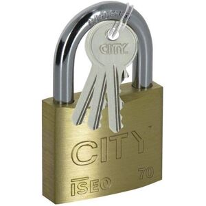 Cadenas City d'Iseo France - Laiton, 60 mm, Automatique, Goupille de sécurité - Publicité Cadenas City d'Iseo France - Laiton, 60 mm, Automatique, Goupille de sécurité - Publicité