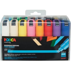 Ensemble de 16 marqueurs Posca PC-8K - Assortis - Publicité Ensemble de 16 marqueurs Posca PC-8K - Assortis - Publicité