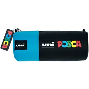 Trousse Scolaire POSCA - Bleu Noir - 8,5x19,5cm - Publicité Trousse Scolaire POSCA - Bleu Noir - 8,5x19,5cm - Publicité