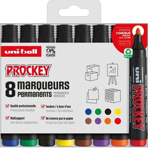 Uni-Ball PROCKEY Permanent Marker Set - Assorted Colors - 8 pcs Uni-Ball PROCKEY Permanent Marker Set - Assorted Colors - 8 pcs