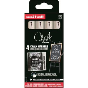 uni-ball Kreidemarker PWE-5M - Weiß - 4 Stück - Kreide Typ uni-ball Kreidemarker PWE-5M - Weiß - 4 Stück - Kreide Typ