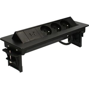 Arlux Lighting - Multiprise pivotante - 3 Prises + 1 USB + 1 USB-C - Noir - Publicité Arlux Lighting - Multiprise pivotante - 3 Prises + 1 USB + 1 USB-C - Noir - Publicité