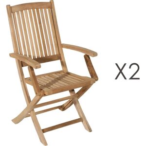 Macabane Harris - Ensemble de 2 fauteuils en teck - Publicité Macabane Harris - Ensemble de 2 fauteuils en teck - Publicité