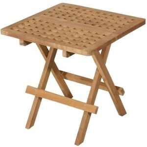 Table de pique-nique carrée en teck Roxane - 50x50cm - Publicité Table de pique-nique carrée en teck Roxane - 50x50cm - Publicité