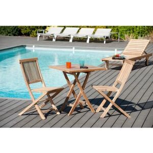 MACABANE Harris - Table de jardin en teck - 70x70cm - Mobilier d'extérieur - Publicité MACABANE Harris - Table de jardin en teck - 70x70cm - Mobilier d'extérieur - Publicité